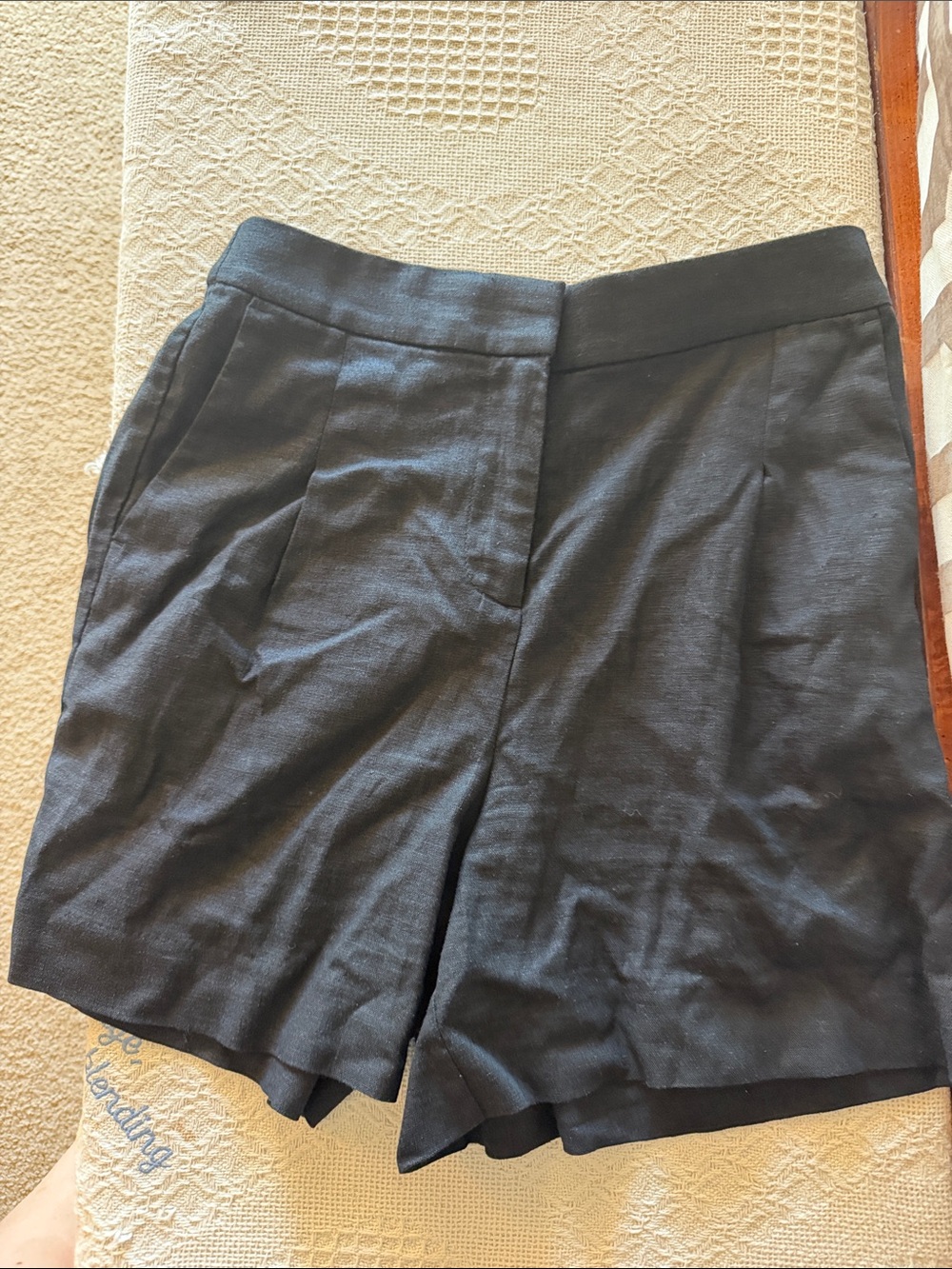 J. Crew Black Linen Shorts